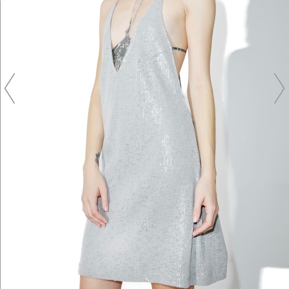 ❌SOLD❌ NWT Motel Rocks Ringo Finn sequin slip dress - Picture 4 of 8